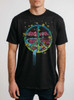 Inner Peace - Multicolor on Heather Black Triblend Mens T Shirt