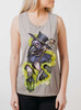 Plague Doctor - Multicolor on Heather Stone Womens Muscle Tank