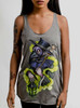 Plague Doctor - Multicolor on Heather Grey Triblend Womens Racerback Tank Top