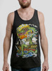 Puff - Multicolor on Heather Black Triblend Mens Tank Top