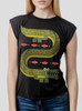 Gator - Multicolor on Black Women's Rolled Cuff T-Shirt