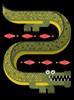 Gator - Multicolor on Heather Black Triblend Mens Tank Top