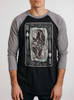 Queen - Multicolor on Heather Black and Grey Triblend Raglan