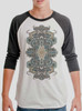 Solar Serpentine - Multicolor on Heather White and Black Triblend Raglan