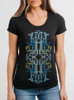 Consciousness Conduit - Multicolor on Heather Black Triblend Junior Womens T-Shirt