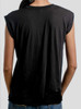 Black Swan - Multicolor on Black Women's Rolled Cuff T-Shirt