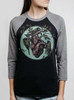 Rebirth - Multicolor on Heather Black and Grey Triblend Womens Raglan