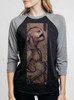 Pugilist - Multicolor on Heather Black and Grey Triblend Womens Raglan