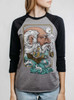 Old Man & the Sea - Multicolor on Heather Grey and Black Triblend Womens Raglan