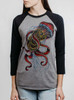 Jelly - Multicolor on Heather White and Black Triblend Womens Raglan