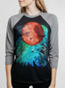 Blood Moon - Multicolor on Heather Black and Grey Triblend Womens Raglan