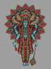 Vishnu - Multicolor on Womens Unisex T Shirt