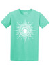 Sun & Moon - White on Womens Unisex T Shirt