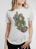 Scuba Diver - Multicolor on Heather White Triblend Womens Unisex T Shirt