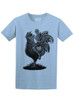 Rooster Ride - Black on Womens Unisex T Shirt