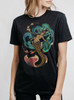 Mermaid - Multicolor on Heather Black Triblend Womens Unisex T Shirt