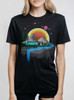 Camping - Multicolor on Heather Black Triblend Womens Unisex T Shirt