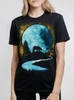 Bear Moon - Multicolor on Heather Black Triblend Womens Unisex T Shirt
