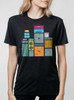 Amp Stack - Multicolor on Heather Black Triblend Womens Unisex T Shirt