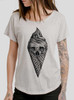 Deadly Decadence - Black on Heather White Triblend Womens Dolman T Shirt