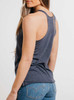 Landscape - Multicolor on Heather Navy Triblend Womens Racerback Tank Top