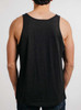 Coffee - Multicolor on Heather Black Triblend Mens Tank Top