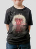 Snow Monkey - Multicolor on Heather Black Triblend Youth T-Shirt