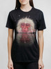 Snow Monkey - Multicolor on Heather Black Triblend Womens Unisex T Shirt