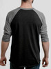 Snow Monkey - Multicolor on Heather Black and Grey Triblend Raglan