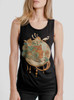 River Queen - Multicolor on Black Womens Muscle Tank