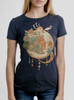 River Queen - Multicolor on Heather Navy Junior Womens T-Shirt