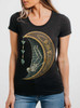 Vivid - Multicolor on Heather Black Triblend Junior Womens T-Shirt