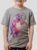 Coffeepotamus - Multicolor on Heather Grey Triblend Youth T-Shirt