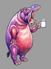 Coffeepotamus - Multicolor on Heather Grey Triblend Men's Sweatshirt
