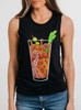 Eight Legged Bloody Mary - Multicolor on Black Womens Muscle Tank