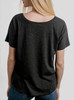 Thinking Space - Multicolor on Heather Black Triblend Womens Dolman T Shirt