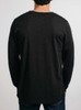 Thinking Space - Multicolor on Heather Black Triblend Men's Long Sleeve