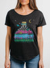 Paradise - Multicolor on Heather Black Triblend Womens Dolman T Shirt