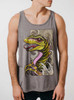 Raptor - Multicolor on Heather Grey Triblend Mens Tank Top