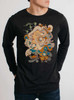 Seasons - Multicolor on Heather Black Triblend Men's Long Sleeve