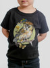 Wild Owl - Multicolor on Black Toddler T-Shirt