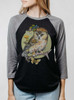 Wild Owl - Multicolor on Heather Black and Grey Triblend Womens Raglan