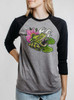 Frog - Multicolor on Heather Grey and Black Triblend Womens Raglan