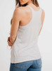 What's On - Multicolor on White Triblend Womens Racerback Tank Top