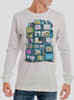 What's On - Multicolor on Heather White Men's Long Sleeve