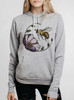 Bee and Flower - Multicolor on Athletic Heather Women's Pullover Hoodie