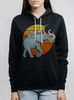 Elephant City - Multicolor on Black Women's Pullover Hoodie