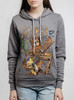 Forest Jam - Multicolor on Heather Grey Women's Pullover Hoodie