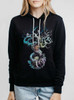Heart of the Matter - Multicolor on Black Women's Pullover Hoodie