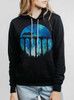 Night Train - Multicolor on Black Women's Pullover Hoodie